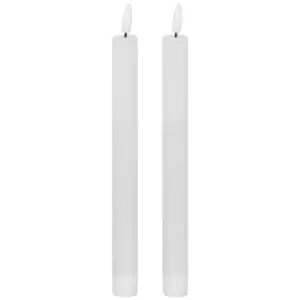 Luxe Collection Natural Glow S/ 2 White LED Dinner Candles