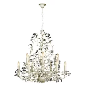 Michelan 12 Light Multi Arm Chandeliers Cream