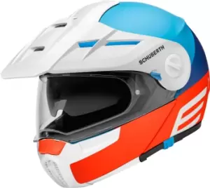 Schuberth E1 Cut, white-blue-orange, Size S, white-blue-orange, Size S