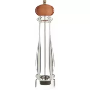 Salt/Pepper Large Clear Copper Mill - Premier Housewares