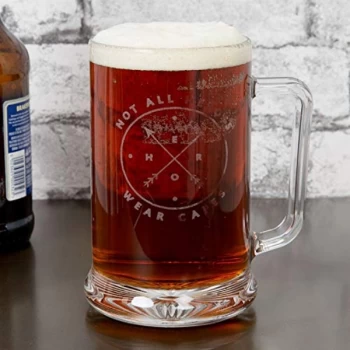 Hero Glass Tankard - Not All Heroes Wear Capes