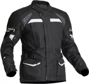 Lindstrands Transtrand Waterproof Motorcycle Textile Jacket, black-white, Size 58, black-white, Size 58