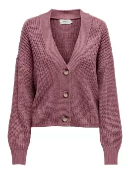 ONLY Texture Knitted Cardigan Women Pink