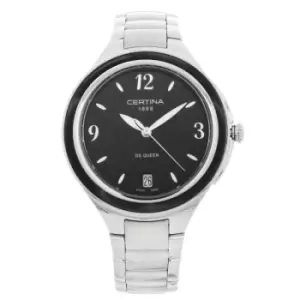 Ladies Certine DS Queen Black Face Silver Watch