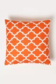 Orange Geometric Outdoor Cushion 45 x 45 cm