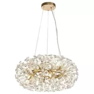 Ceiling Pendant 12 Light G9 French Gold, Crystal - Luminosa Lighting