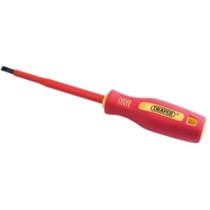 Draper 5.5mm x 125mm Fully Insulated Plain Slot Screwdriver. (Sold Loose)