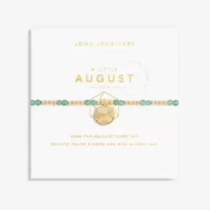 Birthstone August Aventurine Gold 17.5cm Stretch Bracelet 6139