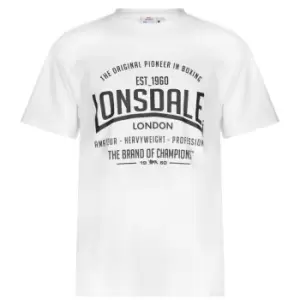 Lonsdale T Shirt Mens - White