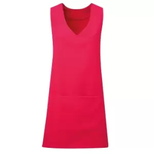 Premier Womens/Ladies Wrap Around Sleeveless Tunic Apron (S/M) (Hot Pink)