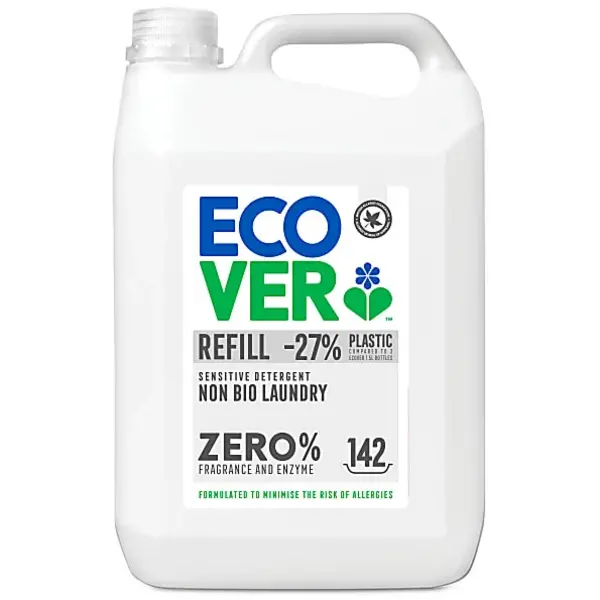 Ecover Non Bio Laundry Liquid Refill Zero Fragrance & Enzyme 5L