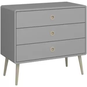 Softline 3 Drawer Wide Chest Grey - Grey