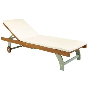 Charles Bentley Kingston Sun Lounger - Green