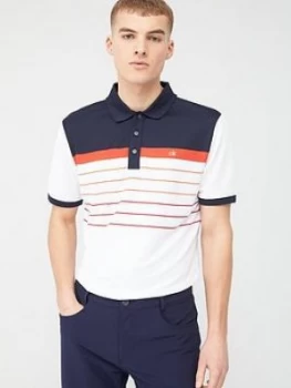 Calvin Klein Golf Gradient Polo Shirt - White/Navy, Size 2XL, Men