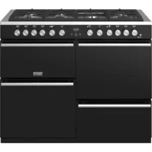 Stoves Precision DX S1100DF 110cm Dual Fuel Range Cooker - Black - A/A/A Rated