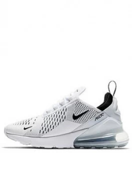 Nike Air Max 270 - White , White/Black, Size 5, Women