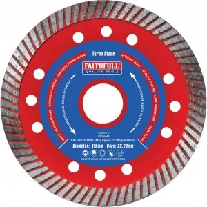 Faithfull Turbo Cut Diamond Cutting Disc 115mm