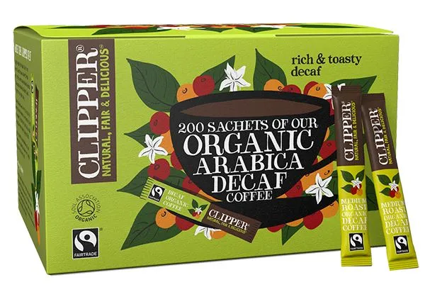 Clipper Organic Decaffeinated Coffee Pack of 200 Sachets