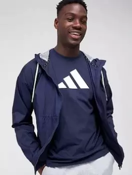 adidas Future Icons Windbreaker - Navy, Size L, Men