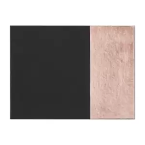 Set of 4 Dipped Black/Rose Gold Leather Effect Placemats