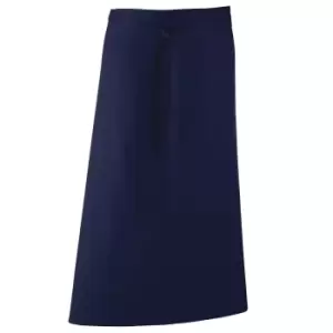 Premier Unisex 'colours' Bar Apron / Workwear (long Continental Style) (pack Of 2) (one Size, Navy)