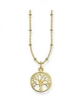 Thomas Sabo Gold Plated Sterling Silver Tree Of Love Pendant Necklace