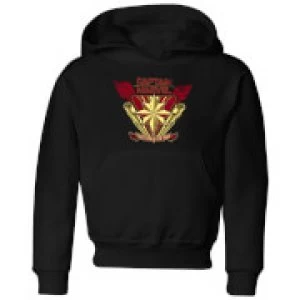 Captain Marvel Protector Of The Skies Kids Hoodie - Black - 3-4 Years