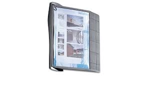 Durable Sherpa A4 Style Display System Wall Unit Contoured with Fixings and 10 Panels Ref 5841/00