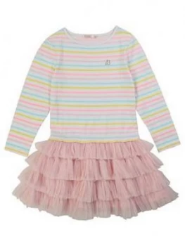 Billieblush Girls Long Sleeve Stripe Tutu Dress - Multi, Size 6 Years, Women