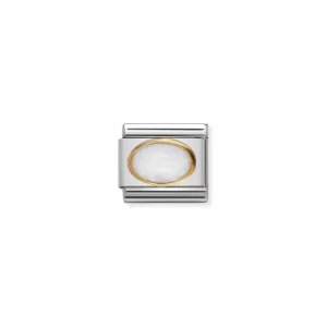 Nomination Composable Classic Oval Hard Stones In Stainless Jewellery