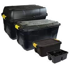 Charles Bentley Strata Heavy Duty Bundle - Trunk Box 175L, 145L, 24L, Caddy Block Black Reprocessed Material