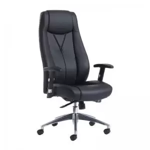 Odessa high back executive chair - Black faux leather