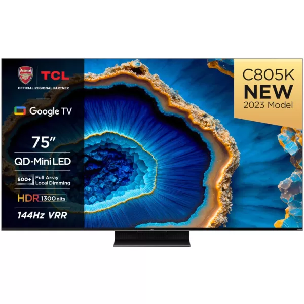 TCL 75" 75C805K Smart 4K Ultra HD QD-Mini LED TV