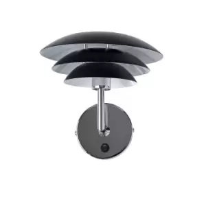 Dome Wall Lamp Matt Black 20cm