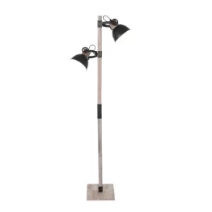 Gearwood Multi Arm Floor Lamp Industrial Matt, Wood Blank