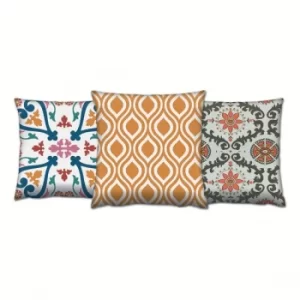 AC-4622-4239-4663 Multicolor Cushion Set (3 Pieces)