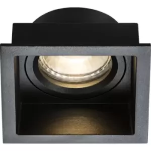 Knightsbridge - Dipa Single Fixed Square Anti-Glare Downlight Black - DIA1FSB