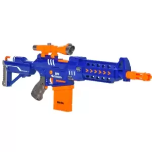 Jouet Toy Automatic Shooter with 20 Soft EVA Refill Darts, Scope & Target Board - Orange/Blue