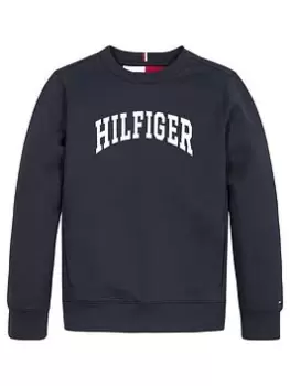 Tommy Hilfiger Boys Hilfiger Varsity Sweatshirt - Navy, Size 10 Years