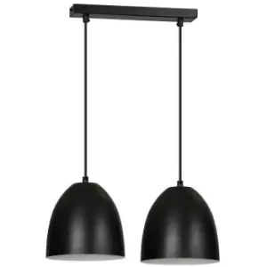 Emibig Lenox Black/White Bar Pendant Ceiling Light 2x E27