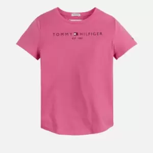 Tommy Hilfiger Girls Essential T-Shirt - Pink Alert - 14 Years