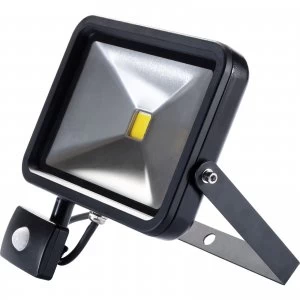 Draper COB LED Slimeline Wall Mounted Floodlight With PIR 30 Watts