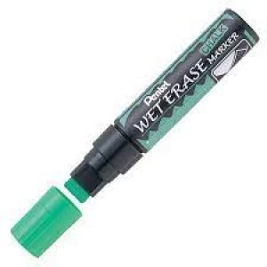 Wet Erase Chalk Marker Green Chisel Tip PK12