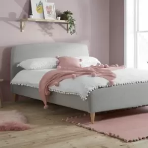 Olivia's Oscar Fabric Bed in Dove Grey / Kingsize