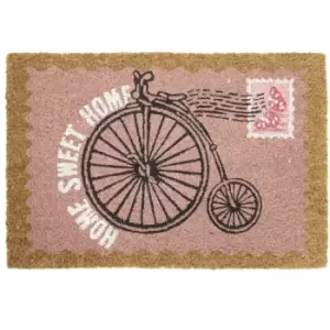 JVL Vintage Themed 'Bike' Latex Backed Doormat - 40x60cm