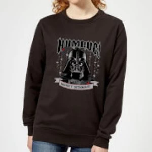 Star Wars Darth Vader Humbug Womens Christmas Sweatshirt - Black - XL