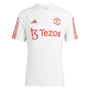 adidas Manchester United Training Shirt 2023 2024 Adults - White