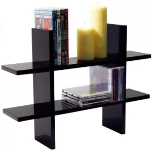 Techstyle Geo Wall Mounted Floating Storage/ Display Shelf Black