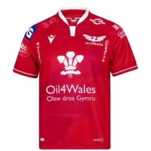 Macron Scarlets Home Shirt 2021 2022 - Red