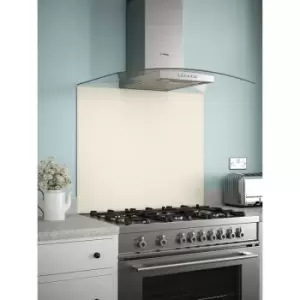 Splashback - Cotton Cream Glass Kitchen 900mm x 750mm - White